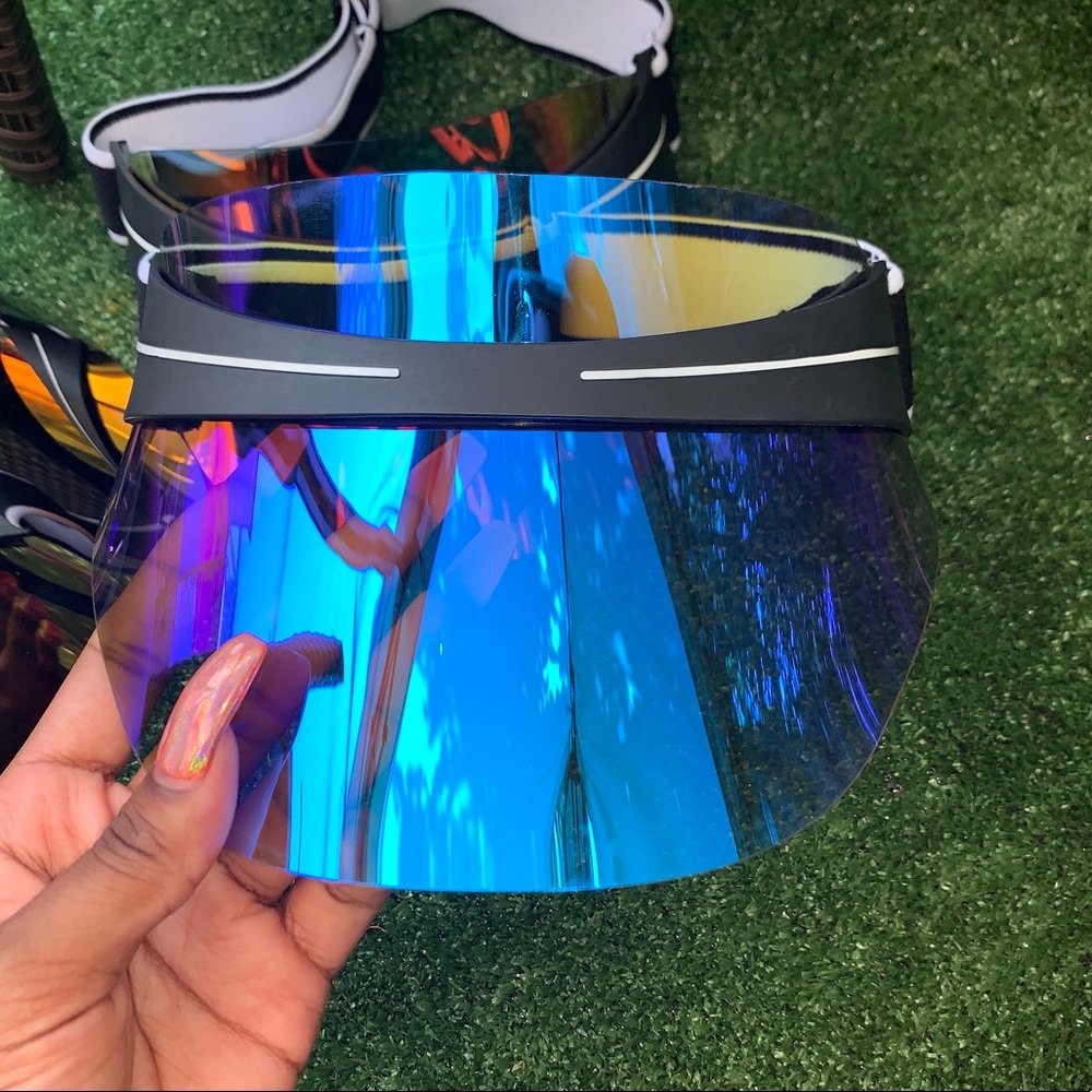 Blue Reflective Visor